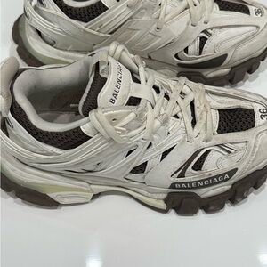 Balenciaga White and Brown Sneakers